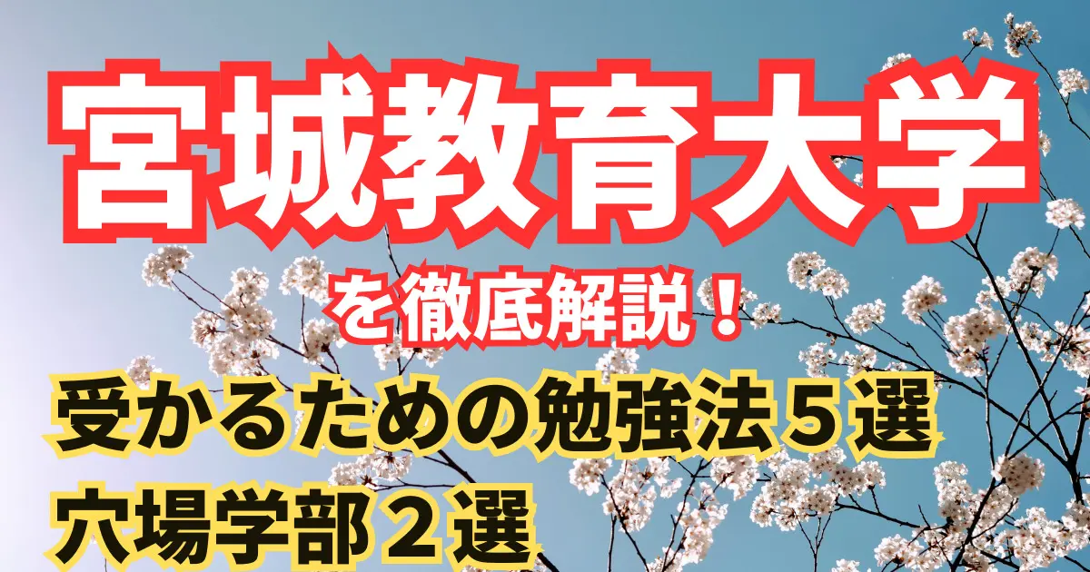 宮城教育大学に合格するには？受験対策や勉強法を徹底解説！【2024年最新版】 | 【公式】鬼管理専門塾｜スパルタ指導で鬼管理