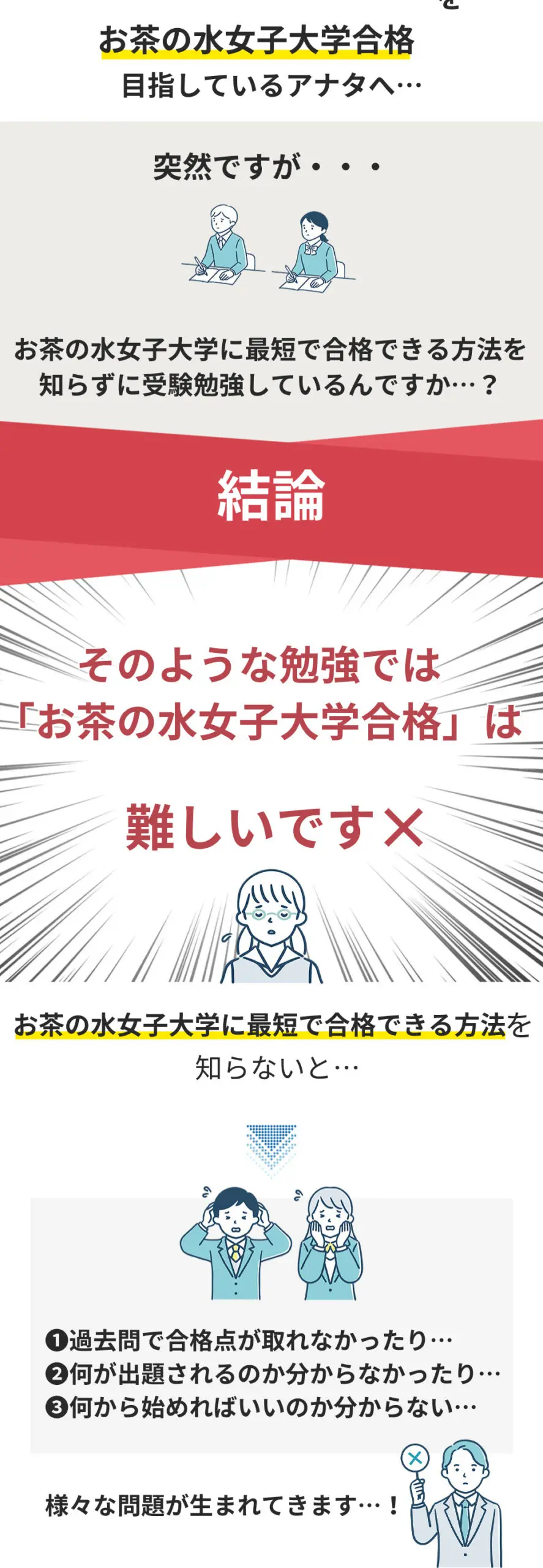 お茶の水女子大学 生活科学部 心理学科 編入学試験 過去問 H26〜R3