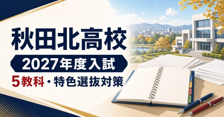 秋田北高校専門塾｜2027年度5教科・特色選抜・倍率を公式資料で解説