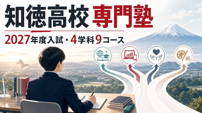 知徳高校専門塾｜2027年度入試日程・4学科9コース・倍率を公式資料で解説のアイキャッチ