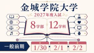 金城学院大学に合格するには？2027年度8学部12学科と入試日程・方式別対策