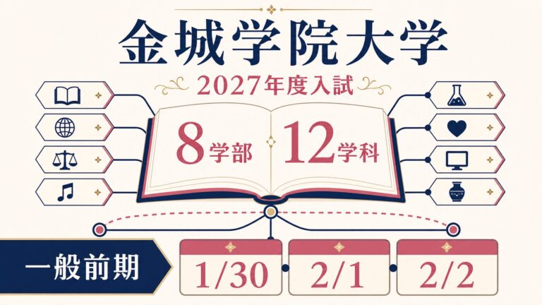 金城学院大学に合格するには？2027年度8学部12学科と入試日程・方式別対策