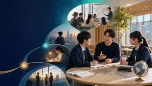 国際教養大学の2027年度入試に向けて英語学習と留学準備を進める高校生