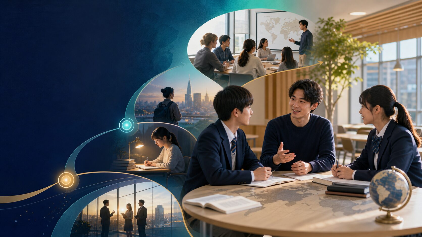 国際教養大学の2027年度入試に向けて英語学習と留学準備を進める高校生