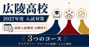 広陵高校に合格するには？2027年度要項の公開状況・3コースと前年入試を専門塾が解説