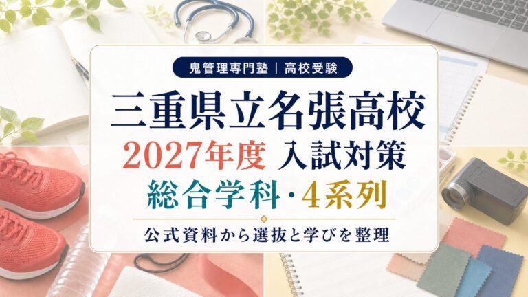 名張高校に合格するには？2027年度入試・総合学科と4系列9専攻を専門塾が解説のアイキャッチ