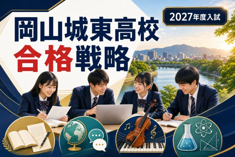 岡山城東高校に合格する方法｜2027年度特別・一般入試と4学類を専門塾が解説のアイキャッチ