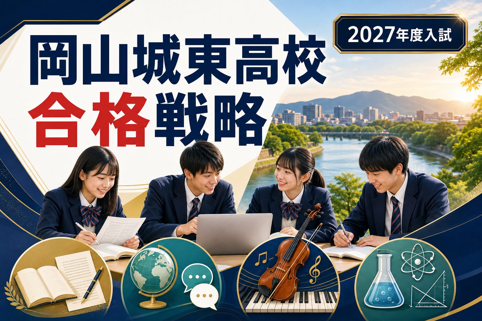 岡山城東高校に合格する方法｜2027年度特別・一般入試と4学類を専門塾が解説のアイキャッチ