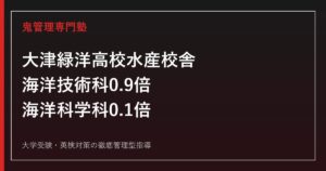 大津緑洋高校水産校舎に合格するには？倍率0.1〜1.0倍と海洋技術科・海洋科学科の対策
