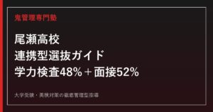 尾瀬高校に合格するには？連携型選抜の学力検査・面接配点と自然環境科の進路
