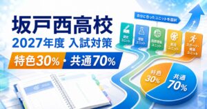 坂戸西高校に合格するには？2027年度特色・共通選抜と専門塾の勉強法のアイキャッチ
