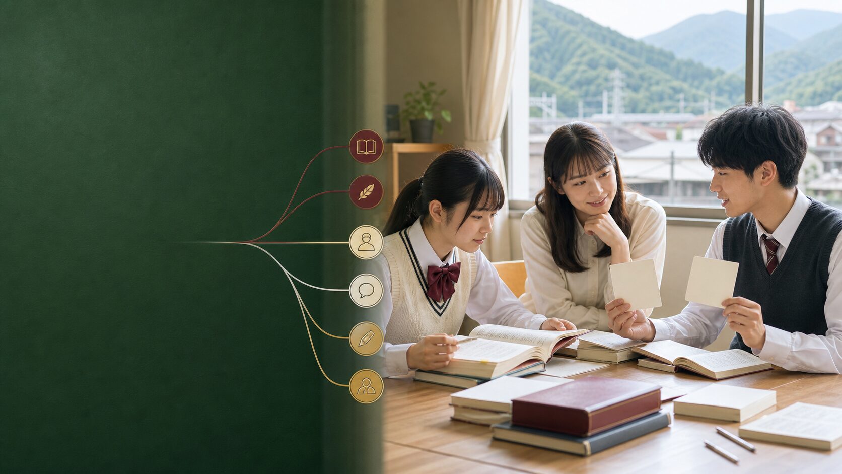 都留文科大学の2027年度入試に向けて人文・語学・教員養成の学習計画を立てる高校生