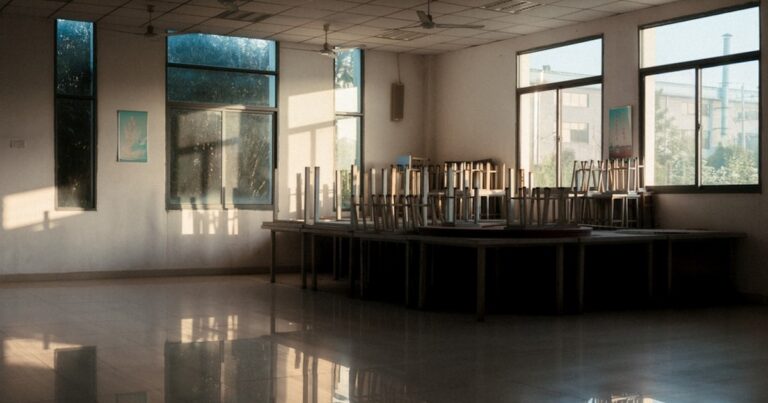 人物のいない明るい学校建築と緑を写した横長写真。豊国学園高校の5学科・コース、資格、2027年度入試を解説する記事のサムネイル