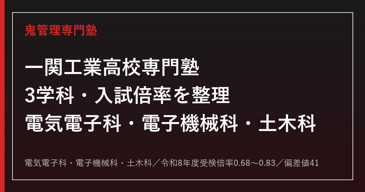 一関工業高校専門塾｜電気電子科・電子機械科・土木科3学科と入試対策