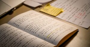 人物のいない学習机で郁文館高校の夢教育・4クラス・2027年度入試を考えるイメージ
