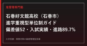 石巻好文館高校専門塾｜進学重視型単位制と入試実績(倍率0.84)を公式データで解説