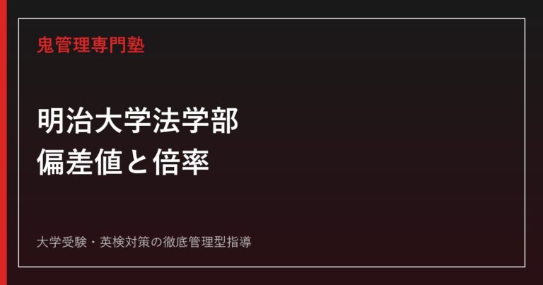 中央大学の偏差値・倍率・合格最低点は？2026年度10学部の公式データを解説
